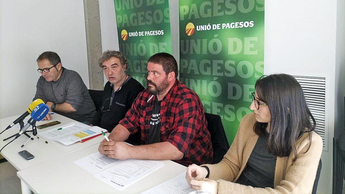 Jordi Armengol, Marc Xifra, Abel Peraire i Montse Ribot, divendres a Girona