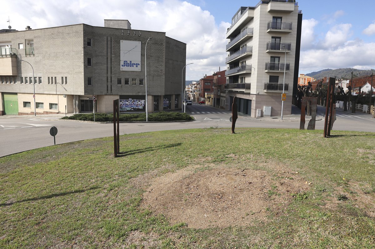 En aquest espai de Caldes, es va tallar un avet que s'havia mort