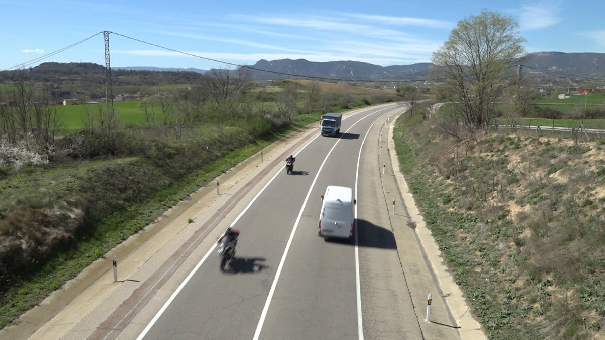 Vista de la carretera C-37, una de les que registra més sinistres