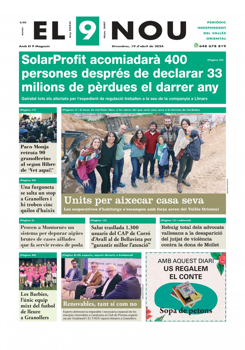 A la primera plana: SolarProfit acomiadarà 400 persones després de declarar 33 milions de pèrdues el darrer any