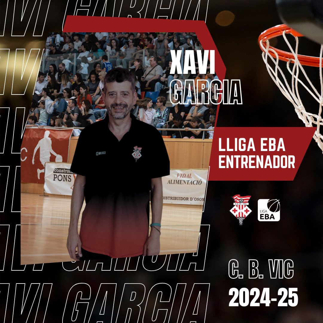 Cartell que ha utilitzat el CB Vic per anunciar el fitxatge de Xavi Garcia