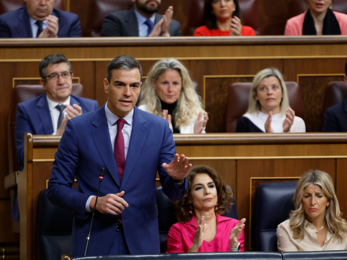 El president del govern espanyol, Pedro Sánchez, al Congrés dels Diputats el 24 d'abril passat