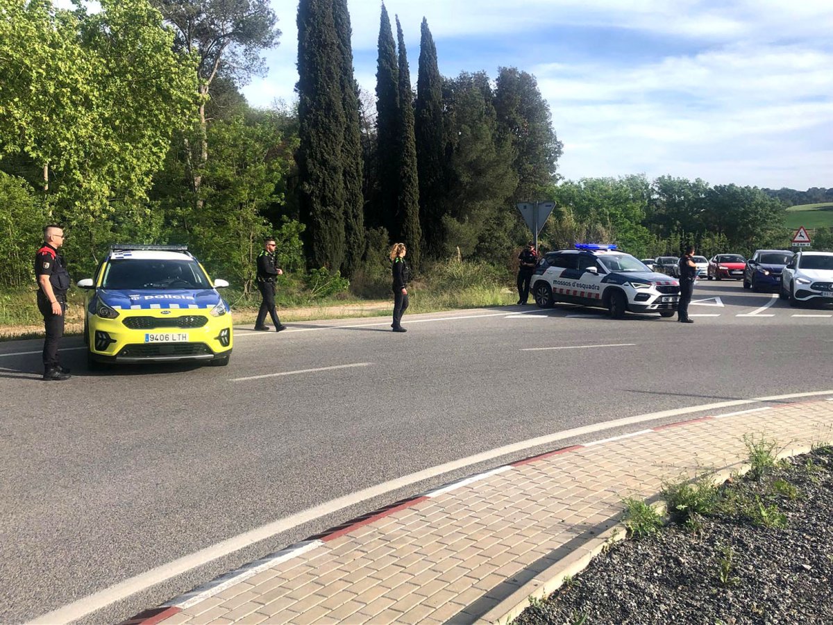 Un dels punts de control fixats divendres passat a Cardedeu