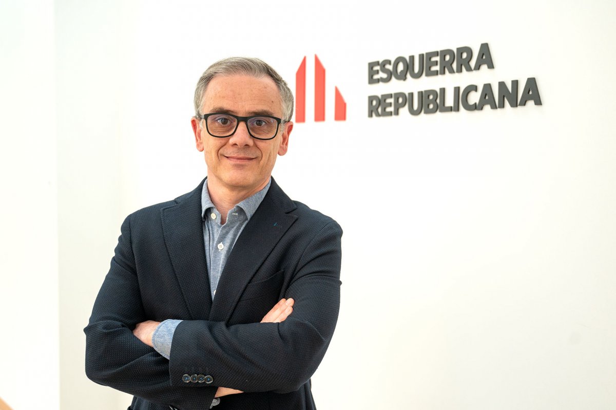 Josep Maria Jové a la seu d'ERC del Vallès Oriental