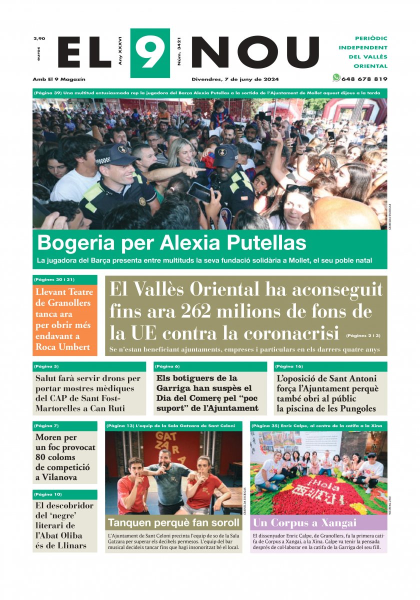 A la primera plana: Bogeria per Alexia Putellas. La jugadora del Barça presenta entre multituds la seva fundació solidària a Mollet, el seu poble natal