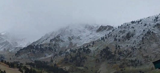Una imatge de la nevada d'aquest 12 de juny a Vallter