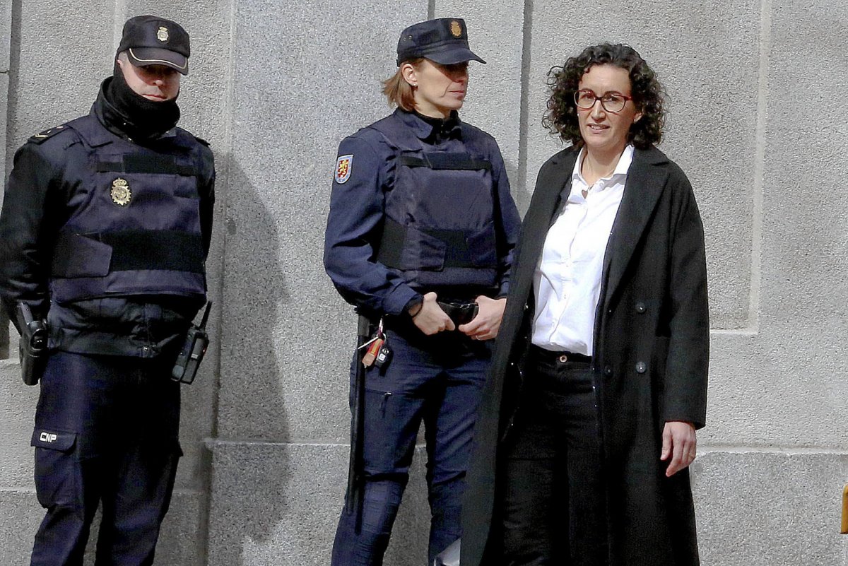 Marta Rovira, quan va anar a declarar al Tribunal Suprem el 19 febrer de 2018