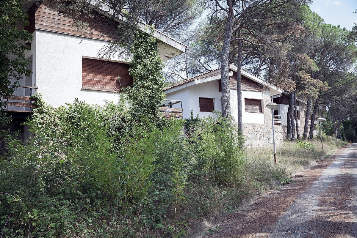 Una imatge d'arxiu del carrer de dalt del veïnat de Sant Rom`'a de Sau