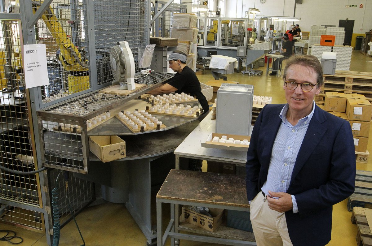 Tim Eaves, cofundador i president de Quadkpack, en una imatge de 2018 a la planta de Borgonyà