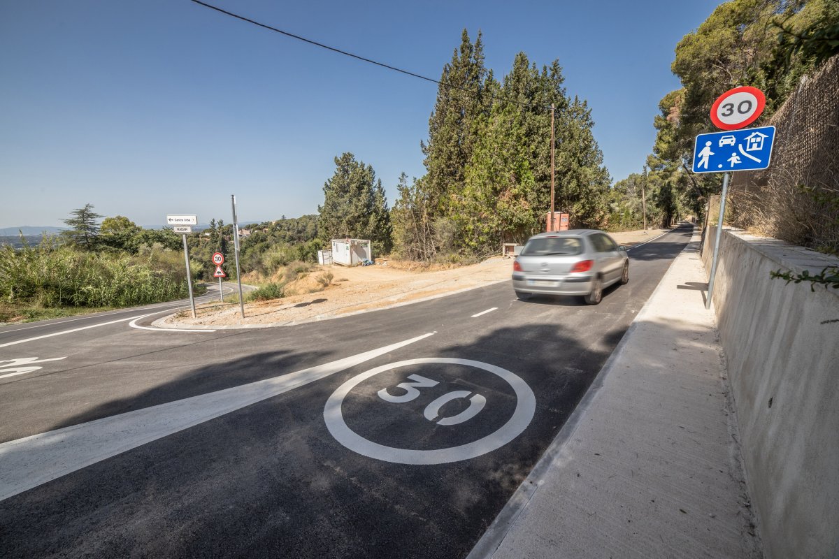 El tram final del camí de la font del Gat, darera de la residència Millet Park