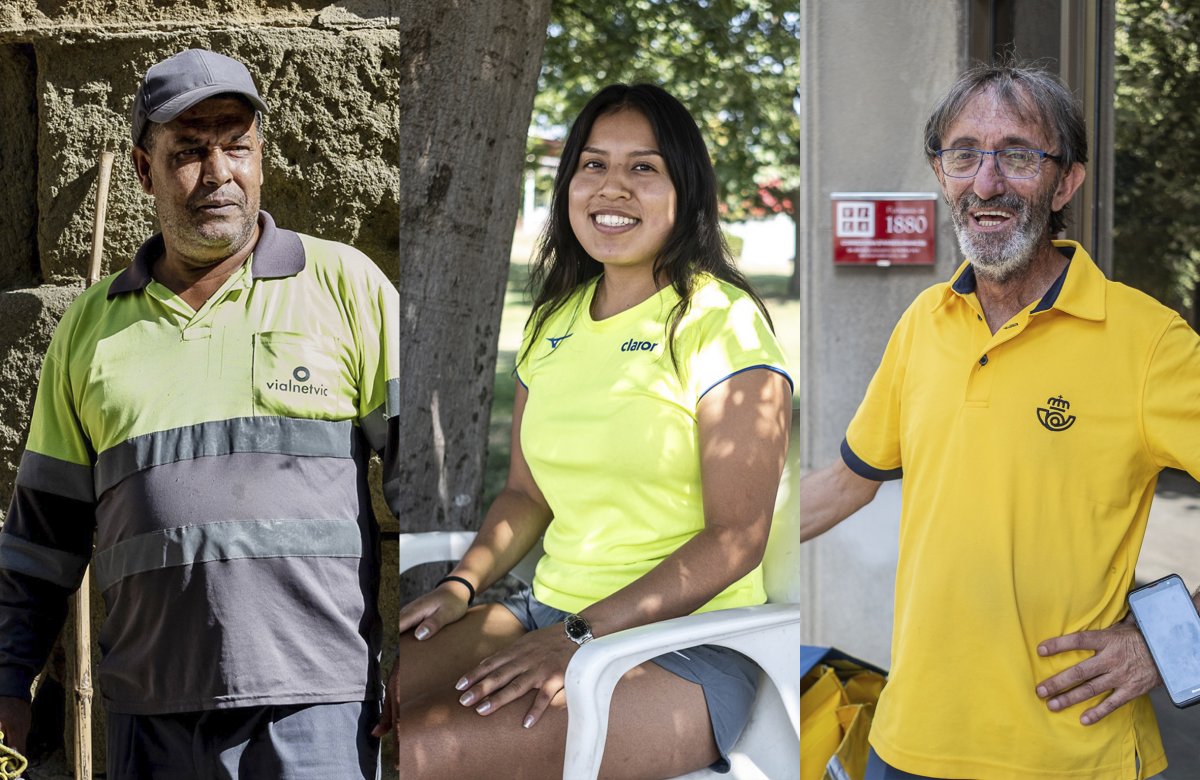 Abdelhak Houbabi, Joan Carles Fernández i Joselyn Saez, tres testimonis de feines a l'aire lliure a qui toca suportar la calor