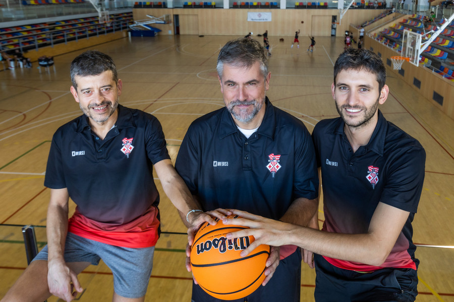 Xavi Garcia, Cesc Senpau i Sergi Fortes, aquest dimarts al pavelló Castell d’en Planes de Vic