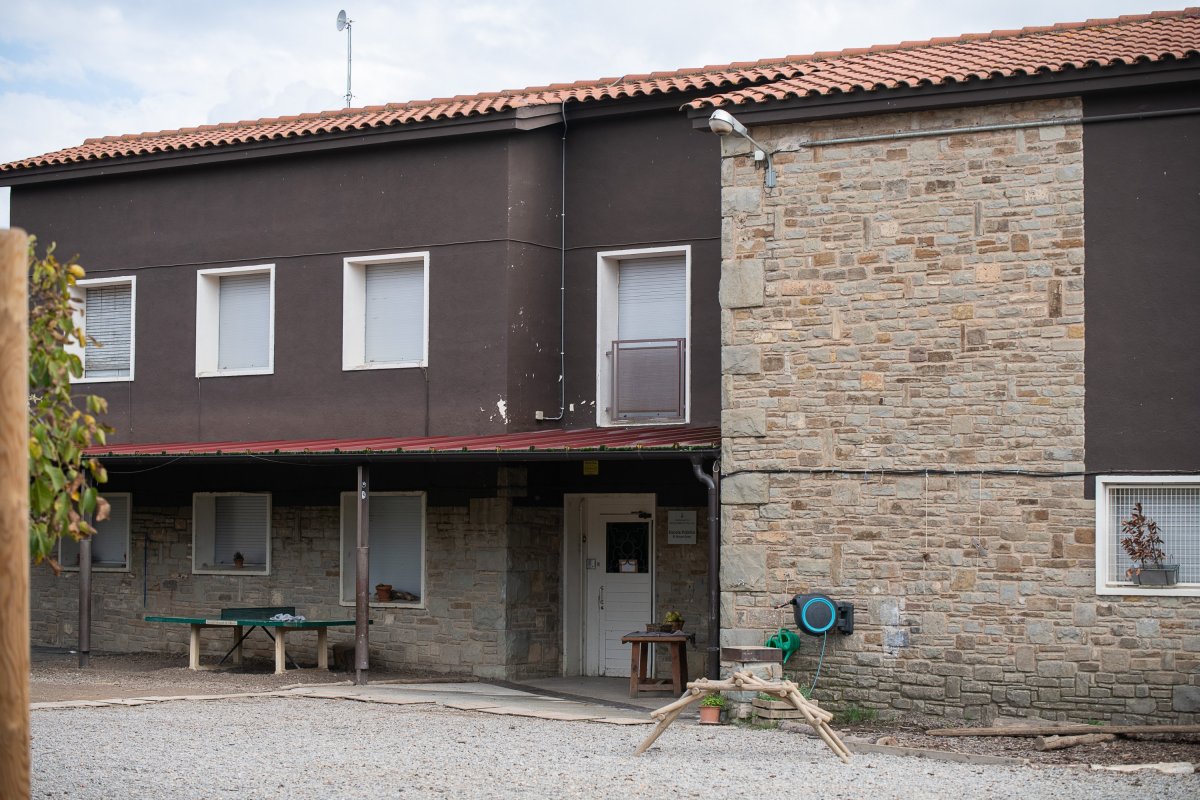 Una vista exterior de l’escola El Roure Gros de Santa Eulàlia, aquest diumenge