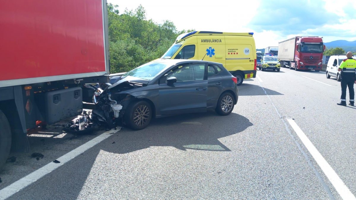 L'accident a provocat cues de 9 quilòmetres