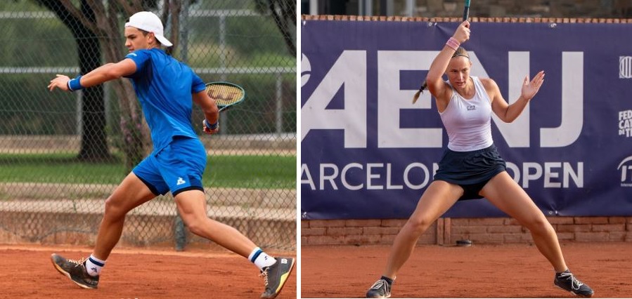 Dante Pagani i Carla Giambelli durant les respectives finals individuals del torneig