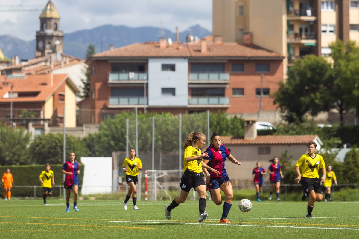 Un moment del partit de F11 entre el Barça i l'Europa