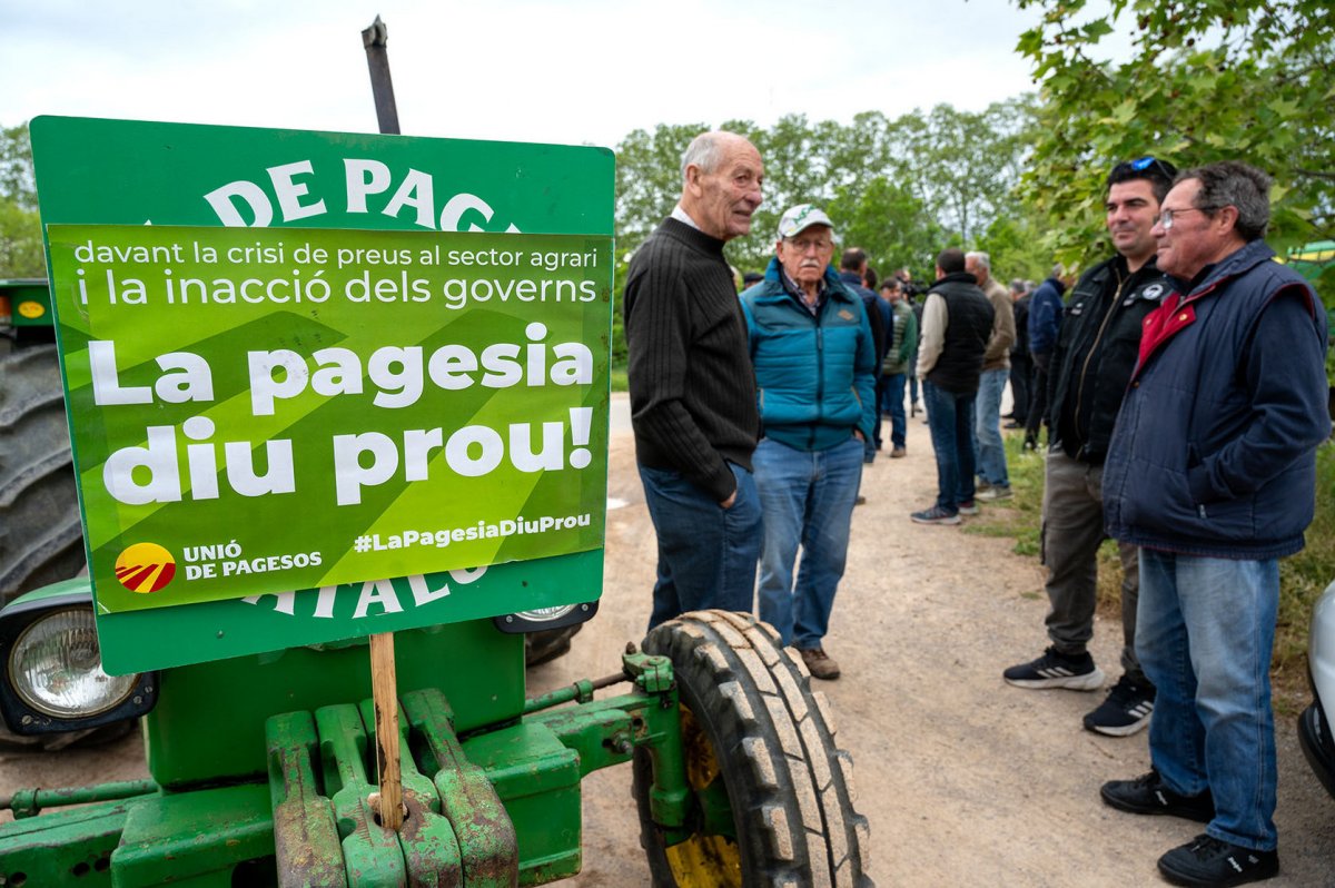 Unió de Pagesos ja va fer un tractorada de protesta el 25 d'abril