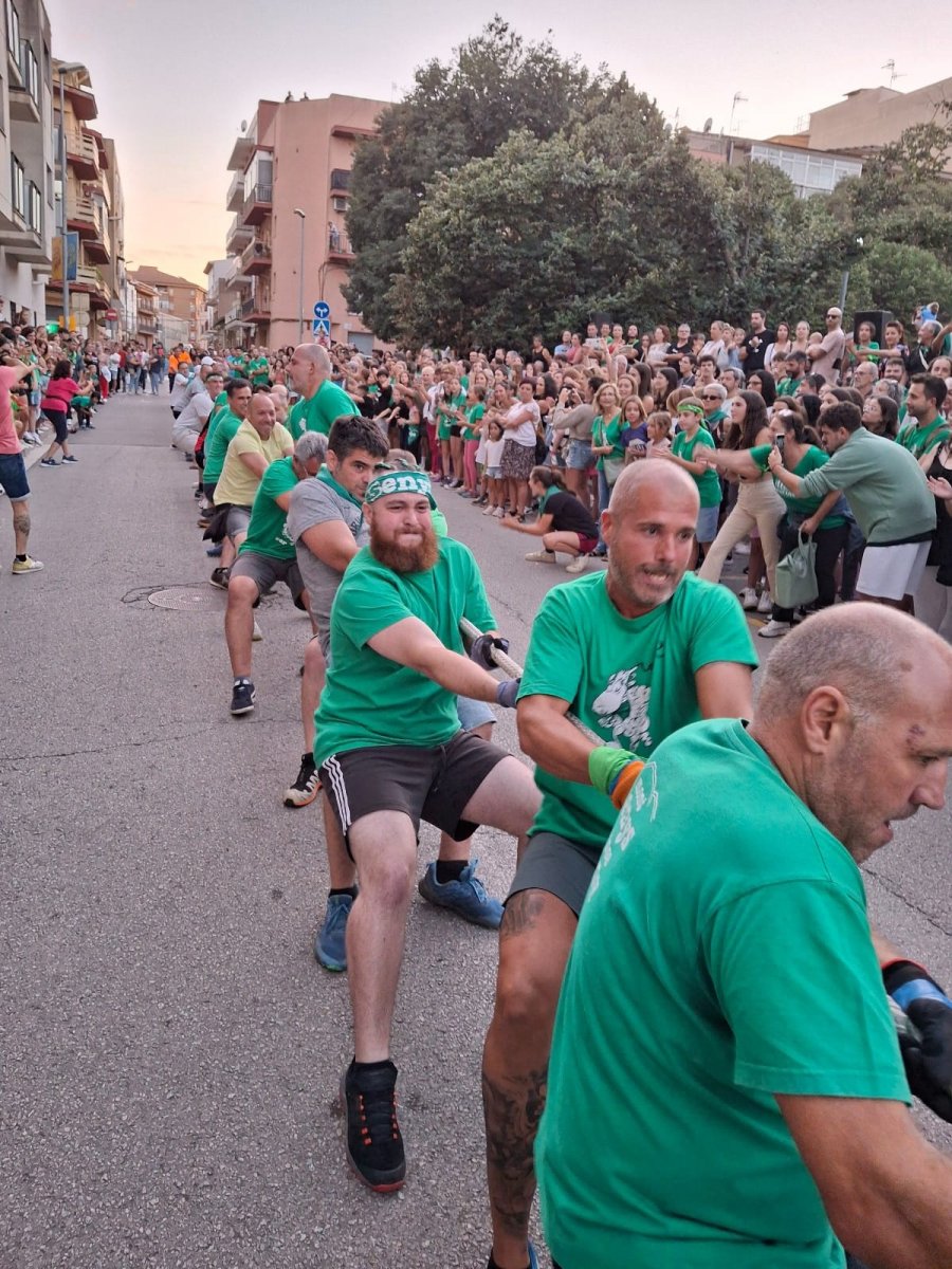 Els Senys van guanyar l'Estirada de corda, que es va fer dilluns a la tarda al barri d'Illes Belles