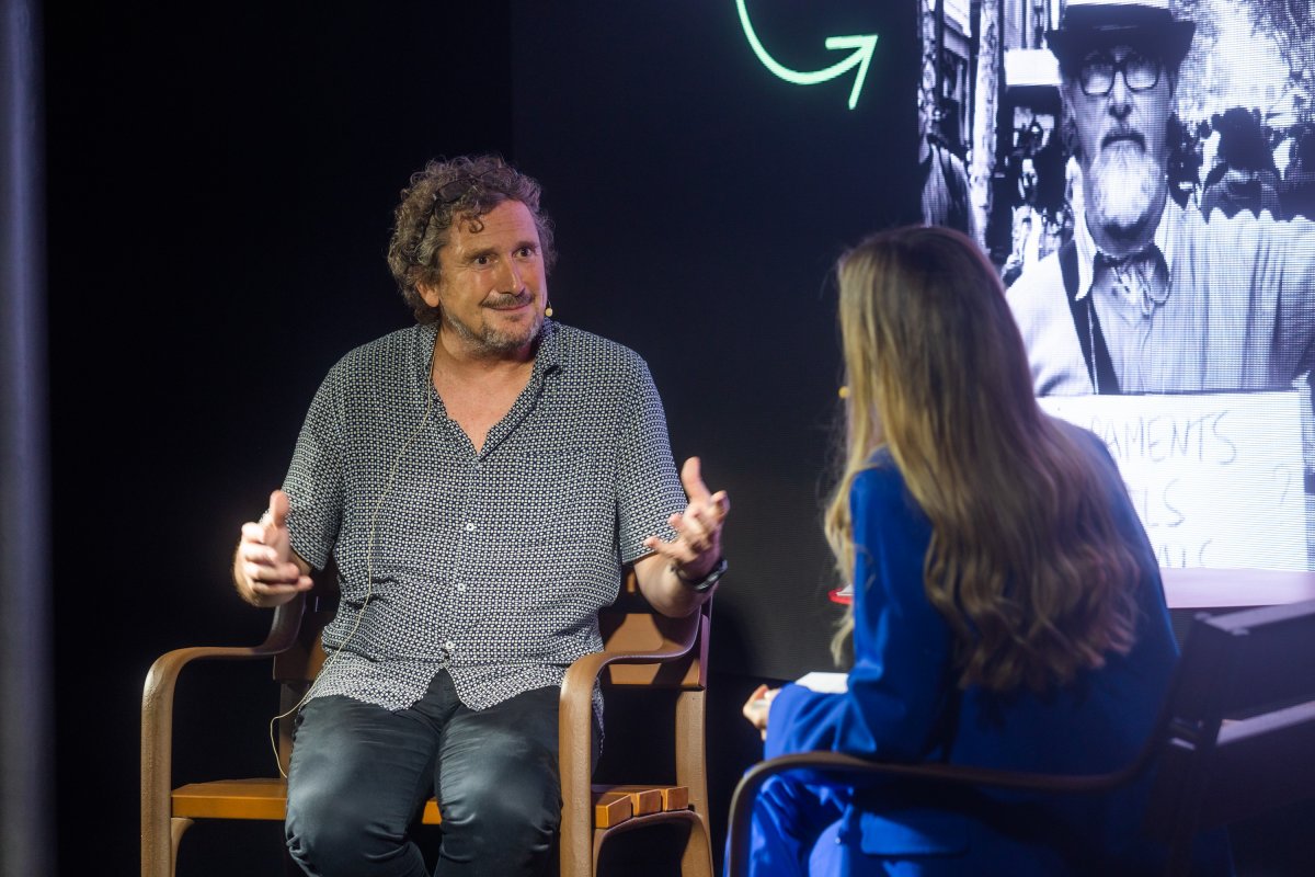 Josep Bohigas durant al conversa amb la presentadora Núria Moliner