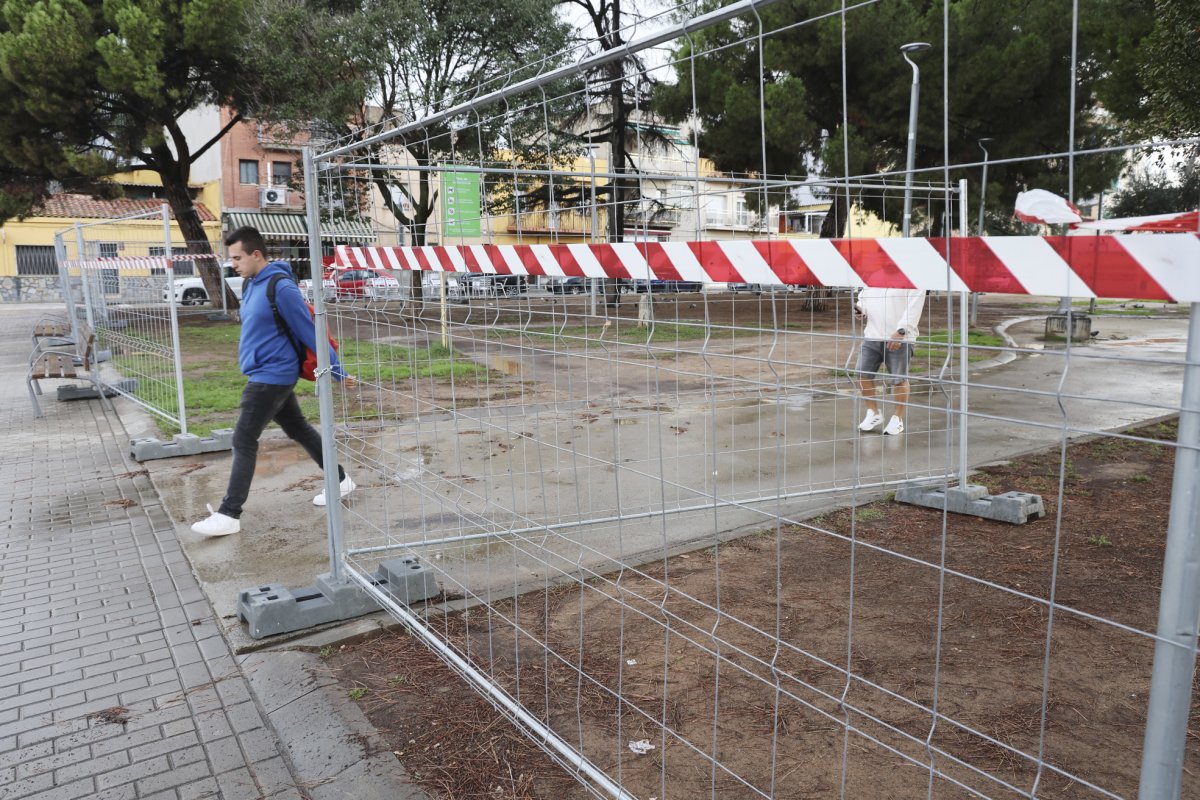 Les tanques que s'han instal·lat al parc de la Quitxalla, aquest dijous