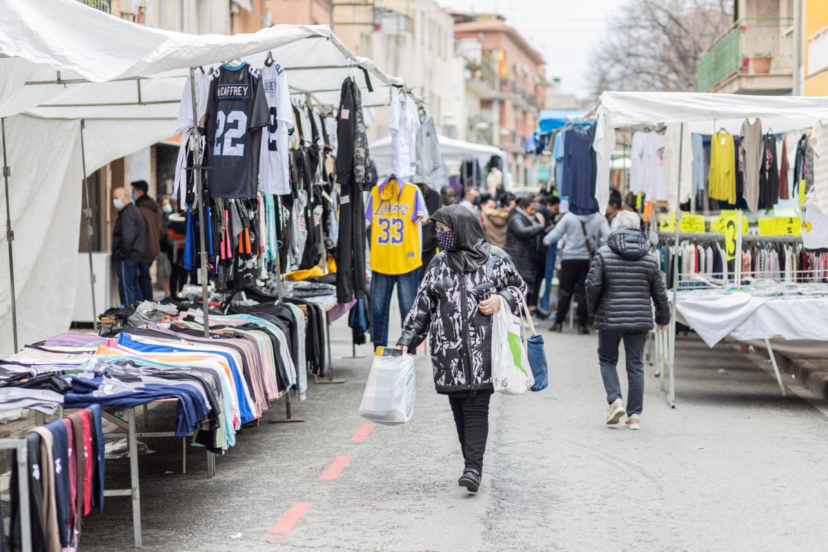 Una imatge d'arxiu del mercat de Canovelles