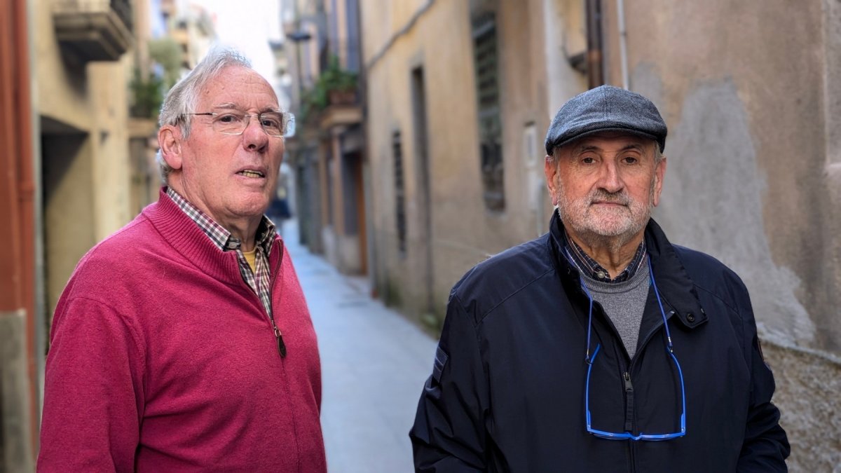 Ferran Llagostera (a la dreta) amb Ramon Musach, amic i veí que presenta el cicle