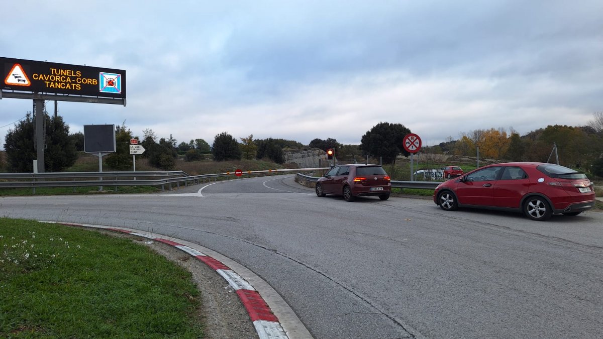 L'accés als túnels tallat a l'alçada de Torelló