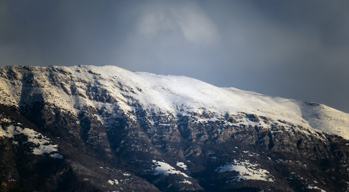 Neu a Serra Cavallera vista des de Sant Agustí de Lluçanès