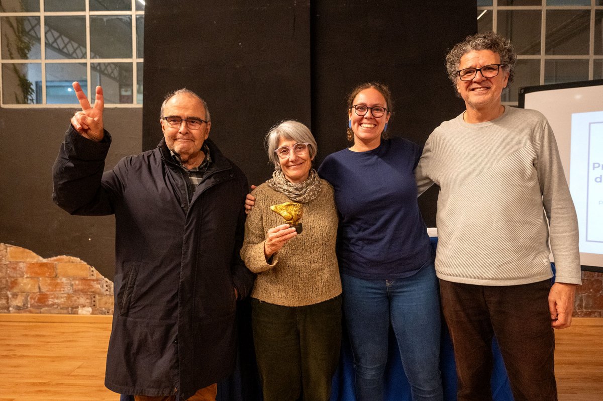 Frederic Roda, Francina G. Ars, Irene Galán i Esteve Ferrer, en l'entrega dels premis