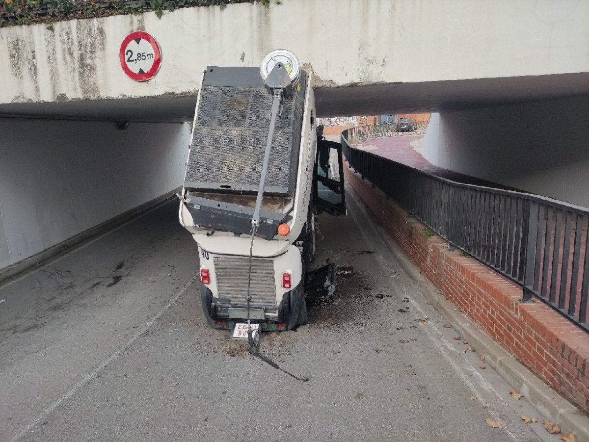 La màquina accidentada aquest dimarts al matí