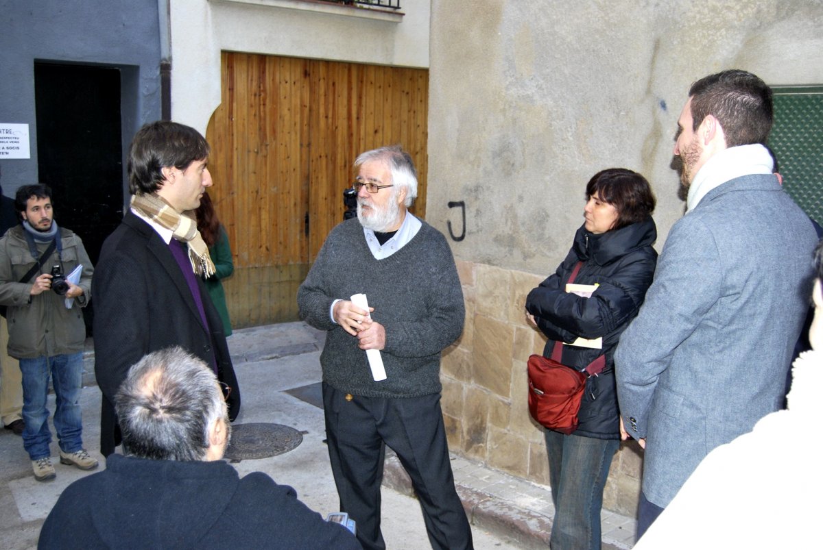 Gustau Erill a la presentació de l'exposició del Museu Thermalia al 2014