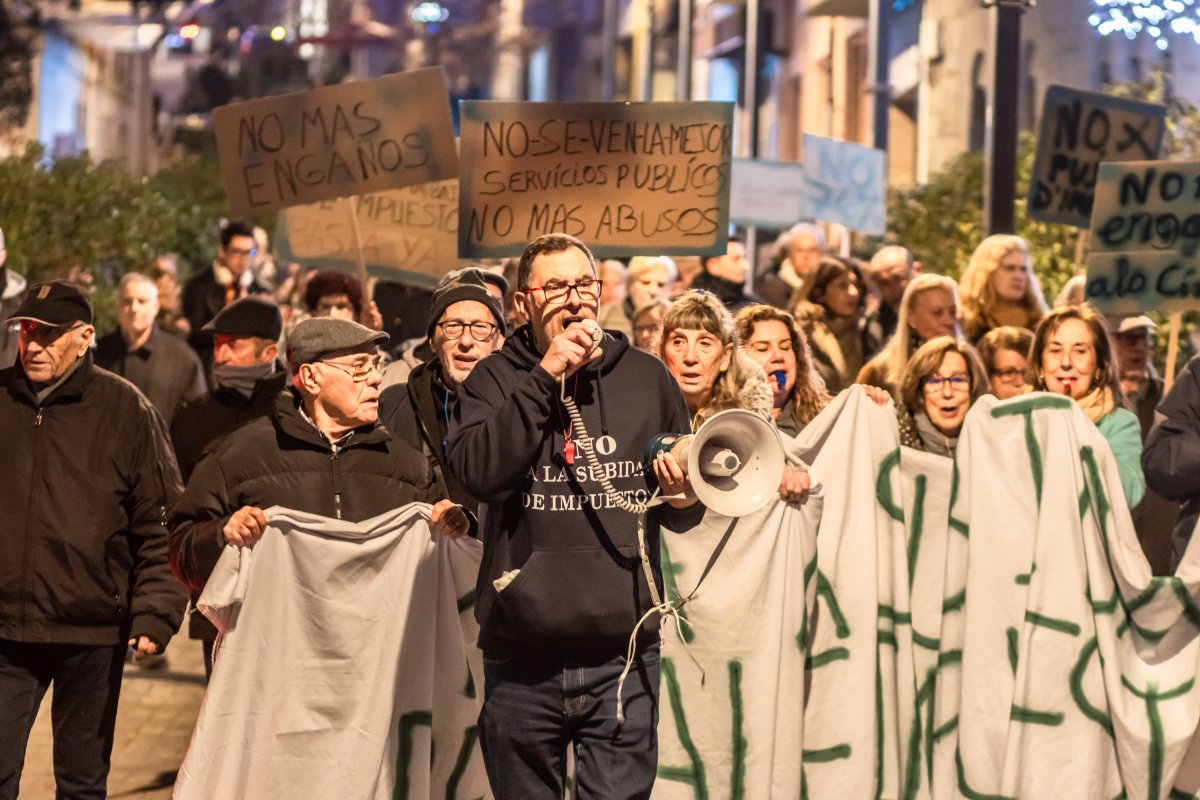 La manifestació es va fer divendres a la tarda pels carrers del centre