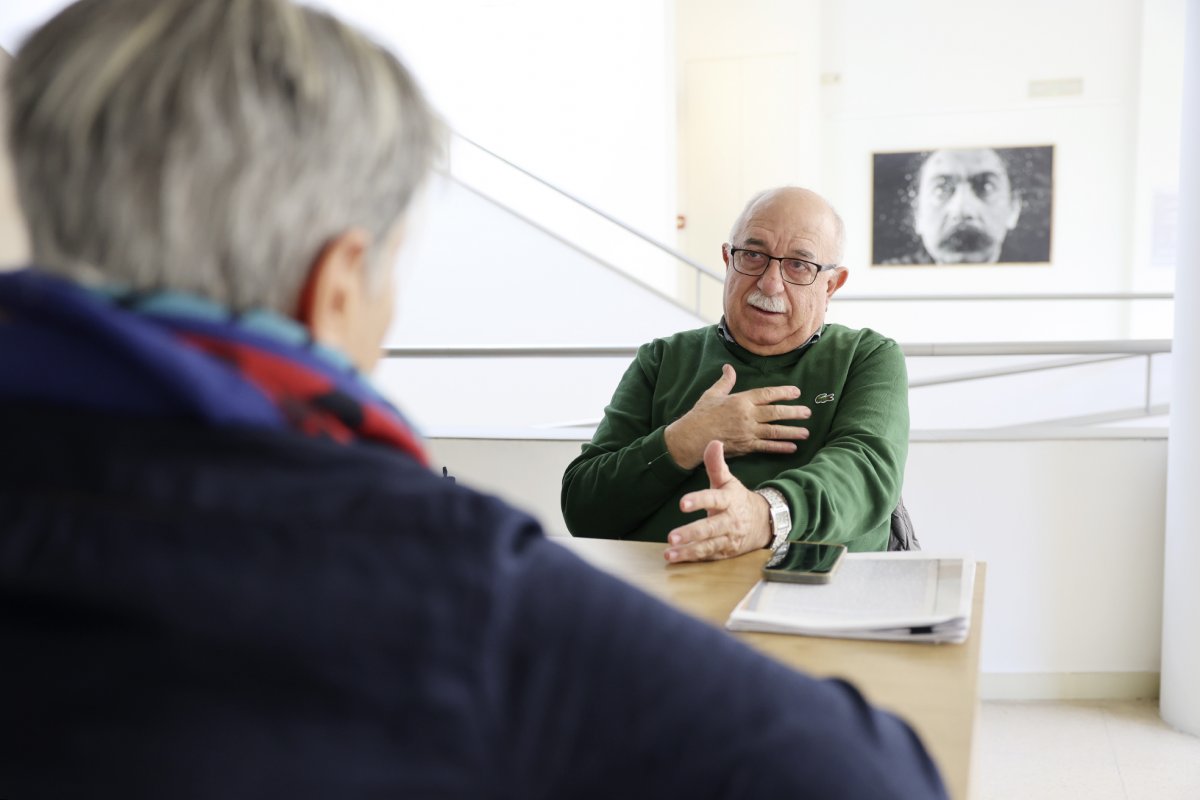 Ramon Martos va entrevista Rosa Villalonga aquest dimecres a La Gralla de Granollers com a part de la recerca