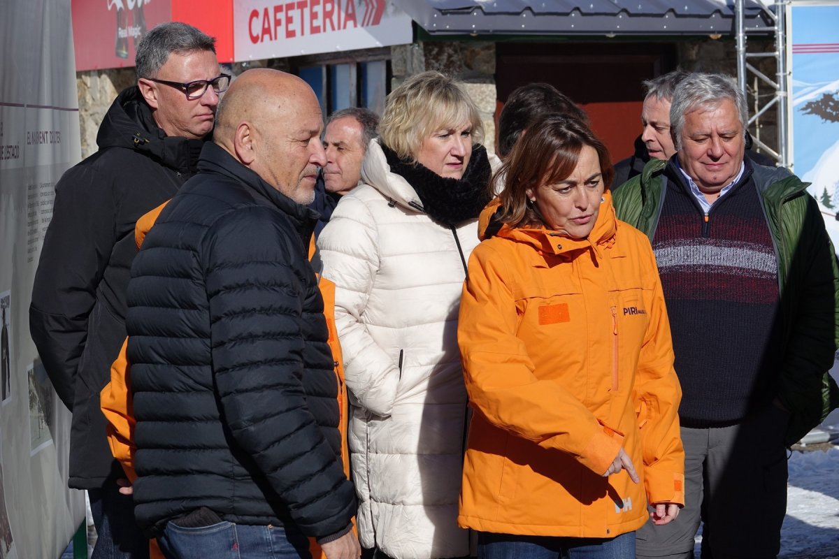 La consellera Paneque, en el moment d'arribar a l'acte de divendres a l'estació