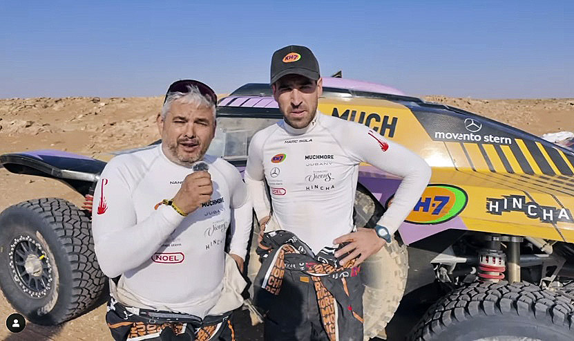 Nandu Jubany i Marc Solà, comentant una de les etapes del Dakat