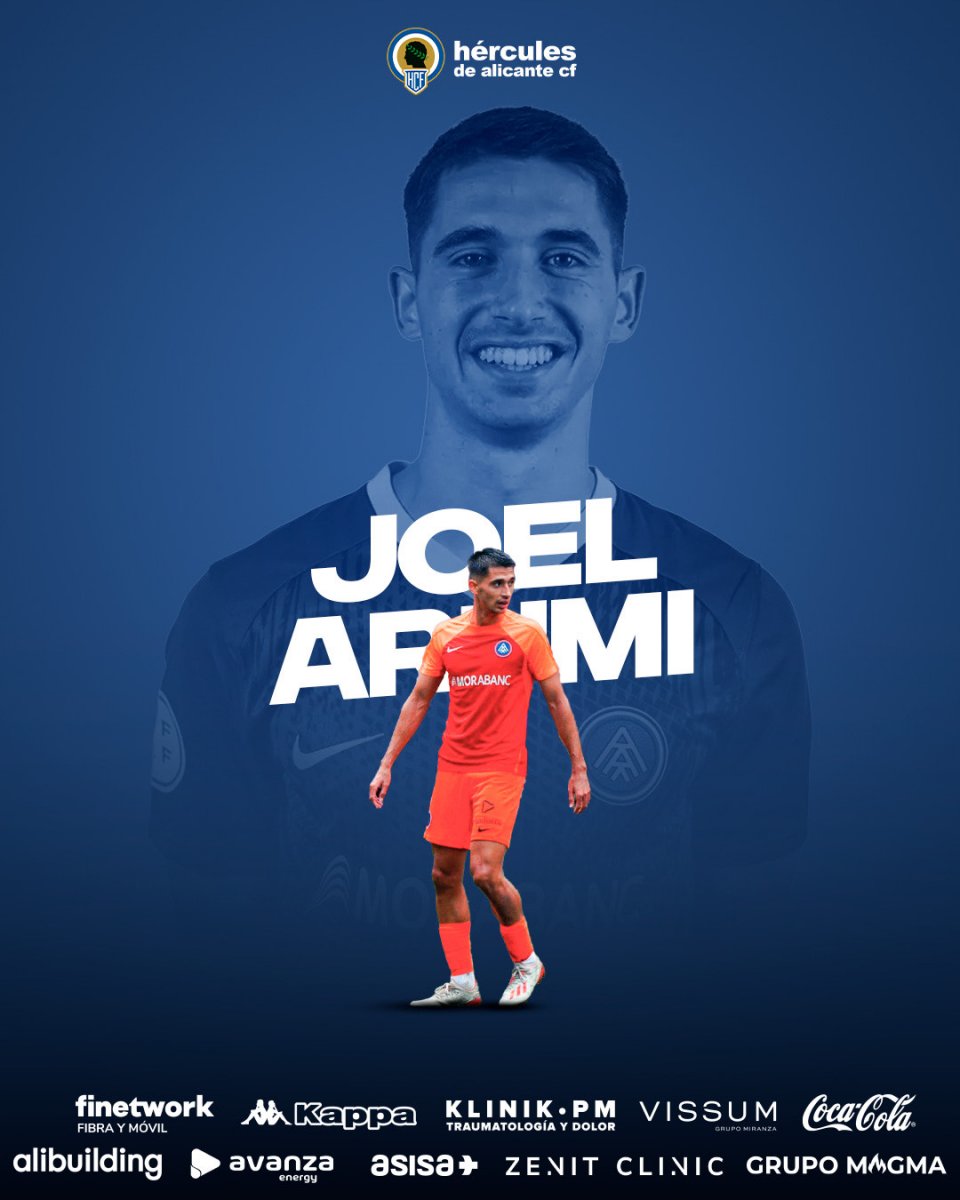 Foto de presentació de Joel Arumí per l'Hércules