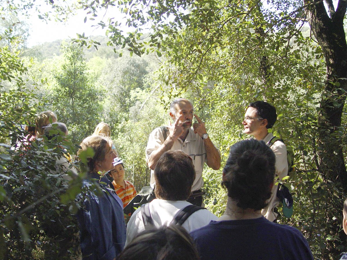 Una de les activitats de l'Escola de Natura són les passejades pel parc del Montnegre i el Corredor