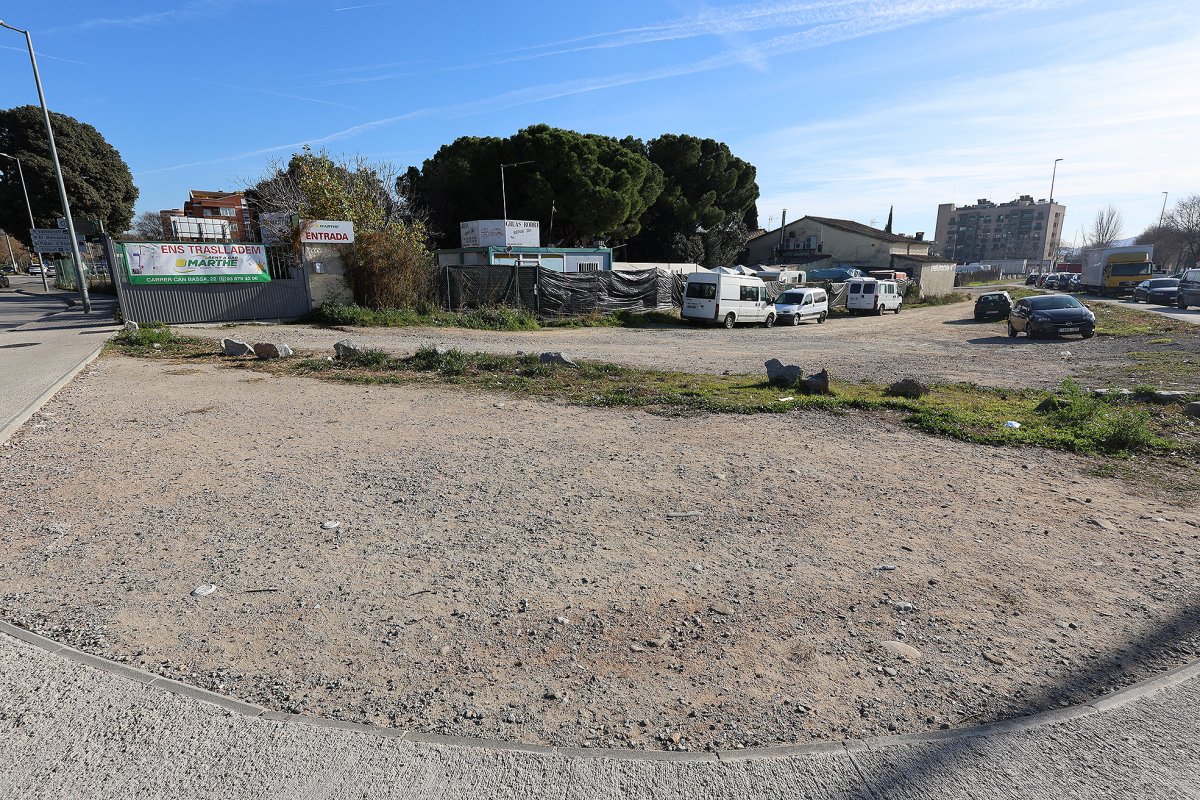 La part de la unitat d’actuació urbanística més propera a la ronda Sud on es farà el supermercat