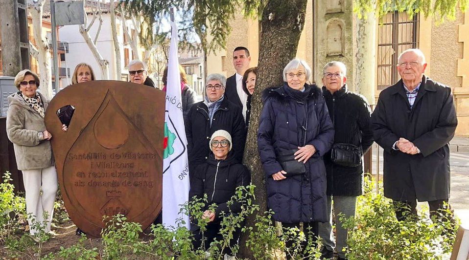 La inauguració del monument als donants de Sant Julià