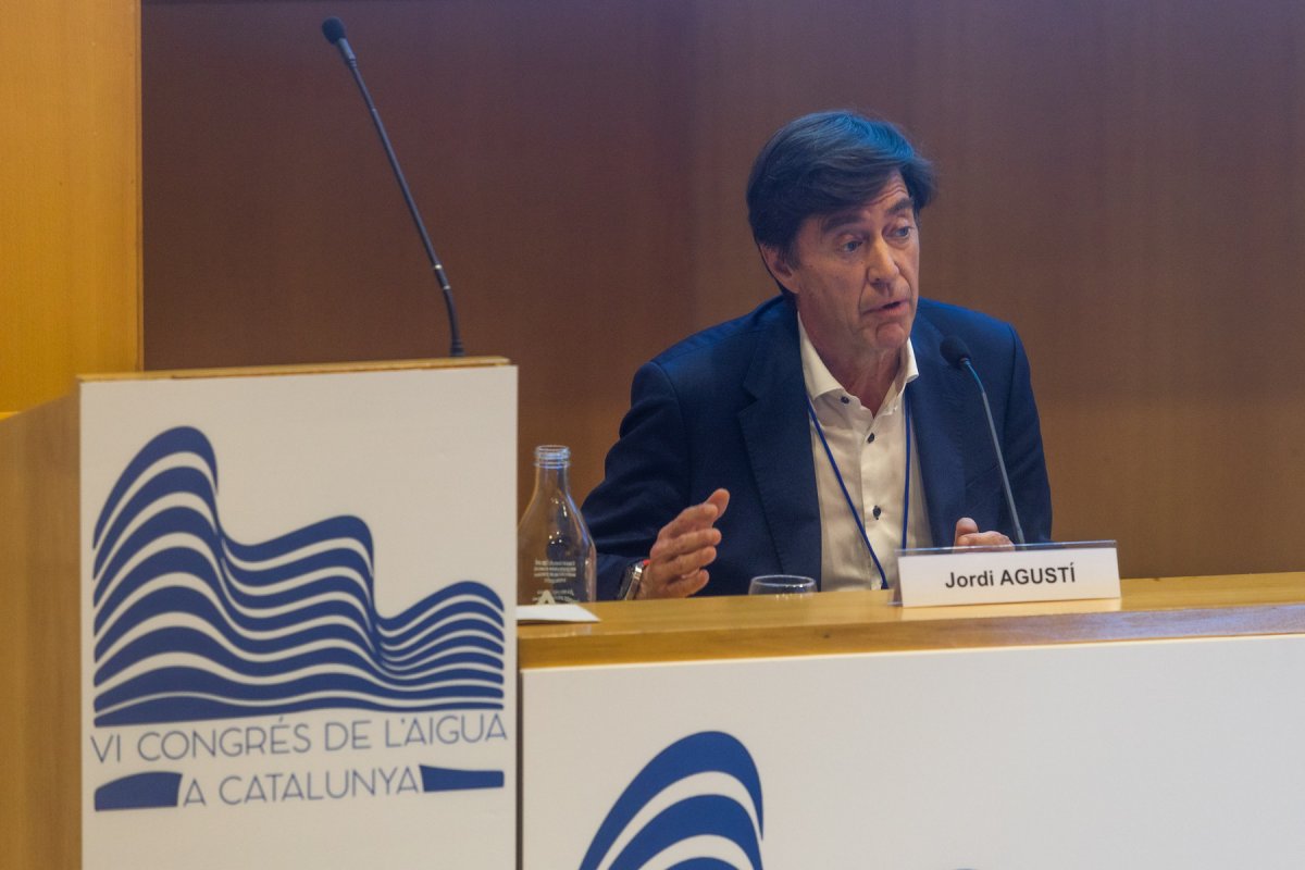 Jordi Agustí en un moment de la seva intervenció al Congrés del'Aigua a Catalunya