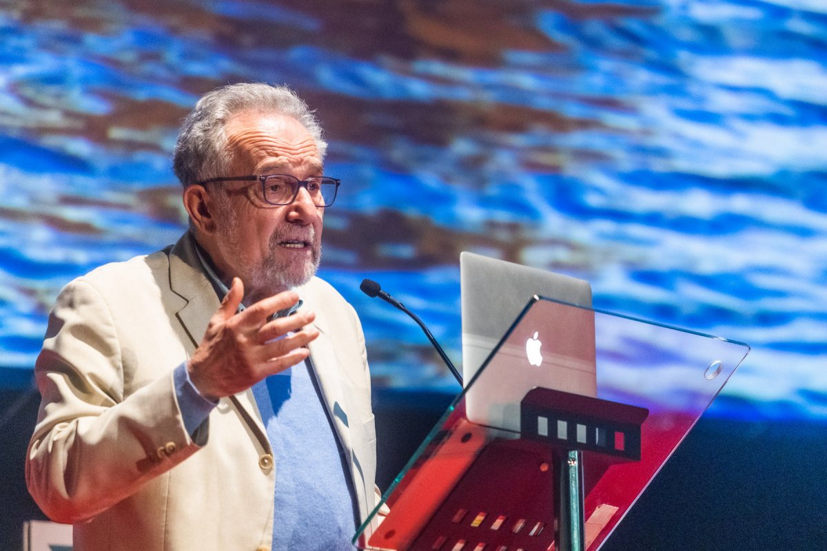 Pedro Arrojo Agudo durant la seva intervenció, el passat mes de març a Centelles