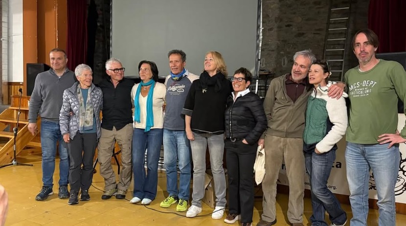 Foto amb alguns dels protagonistes de l'acte commemoratiu al Casino