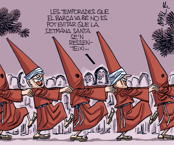 La vinyeta setmanal del dibuixant Manel Fontdevila a la seva secció de ‘La santa espina’ a EL 9 NOU d’aquest dijous
