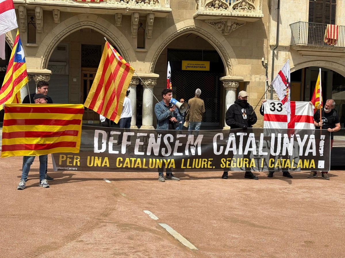 La concentració a la plaça de Vic