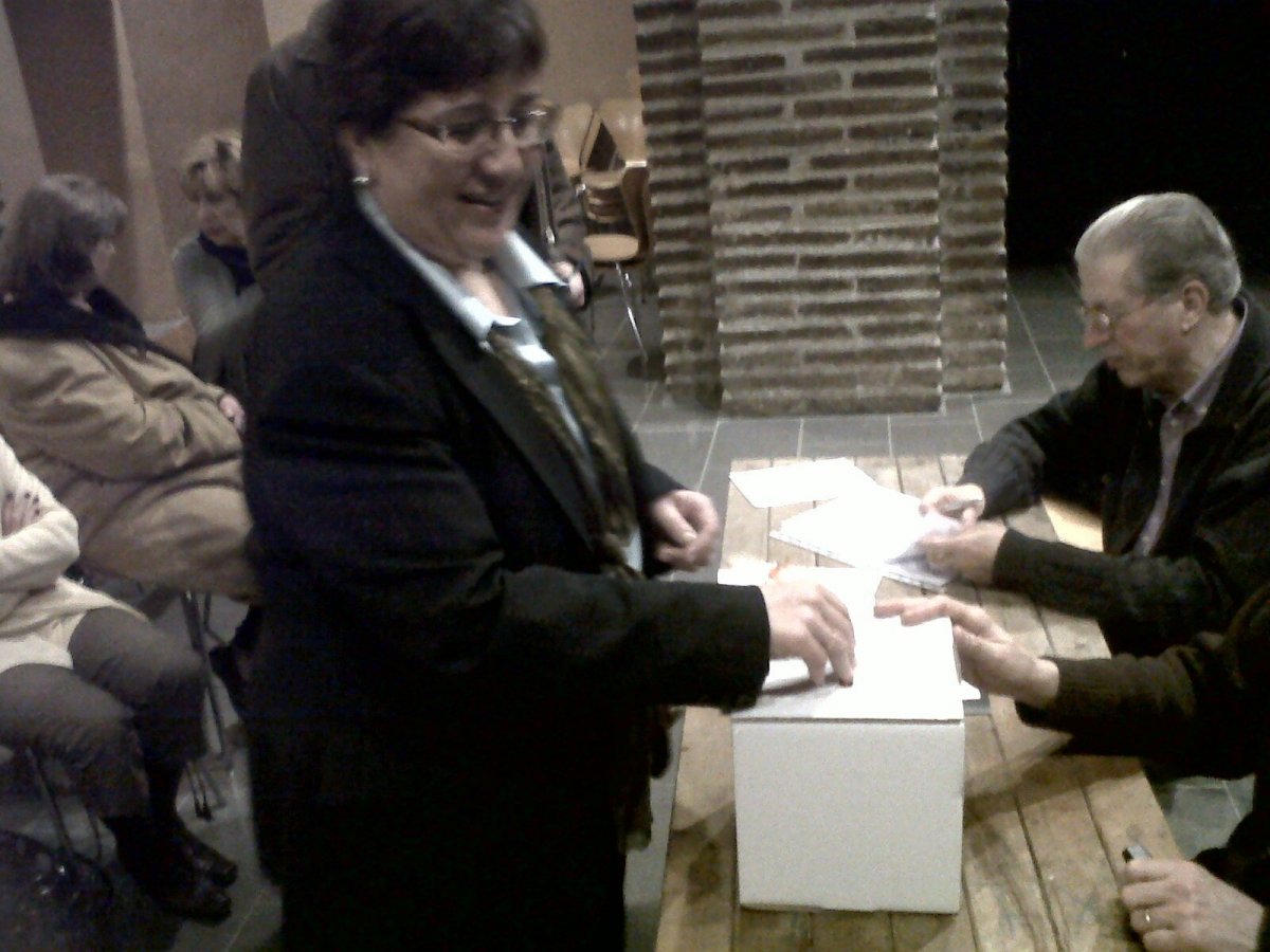 Remei Picart quan va ser escollida presidenta d'ômnium l'any 2012