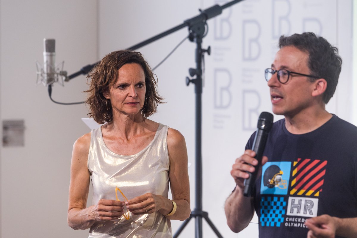 Noemí Morral i Ignasi Janer durant la presentació de l'audiollibre