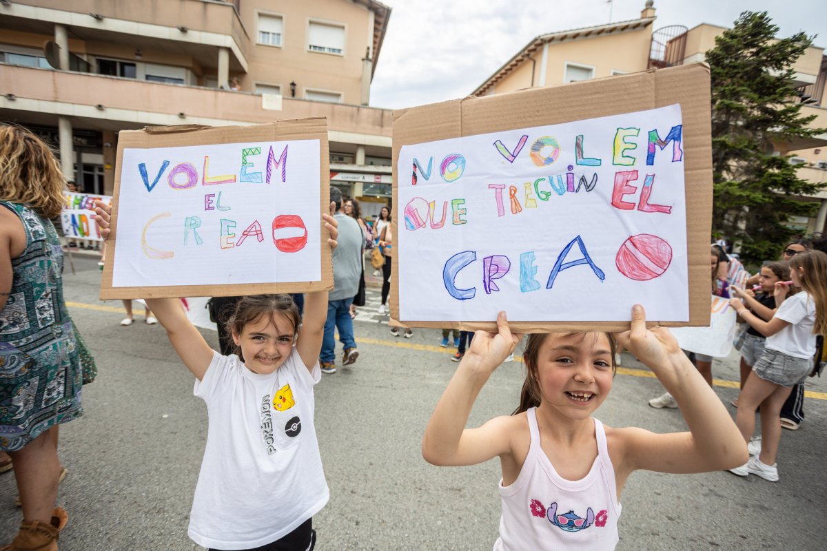 Les famílies van manifestar-se pel Crea fa unes setmanes a Lliçà d’Amunt