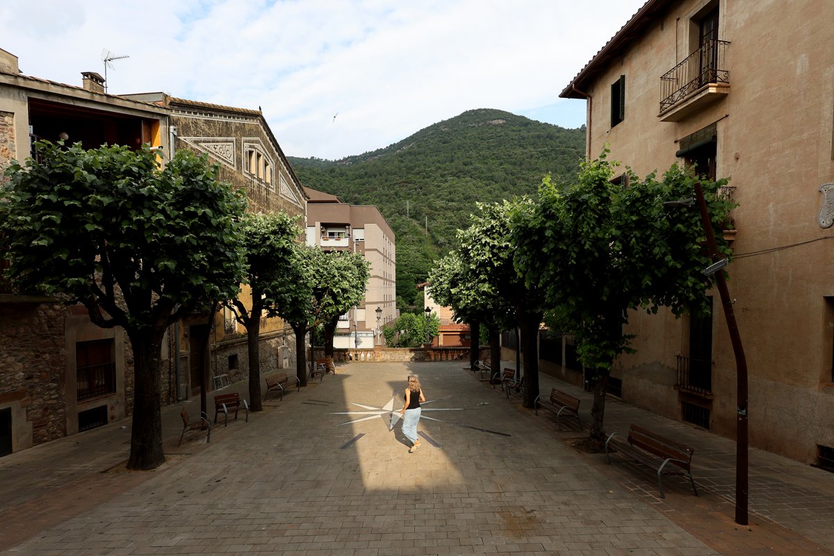 La plaça MAjor de Figaró reformada amb la llei de barris