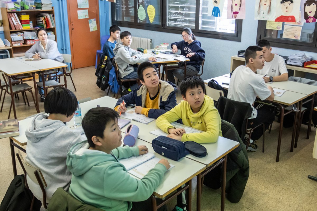 Els alumnes de l’escola xinesa reben classes de cultura i llengua a les aules de l’escola Pia de Granollers
