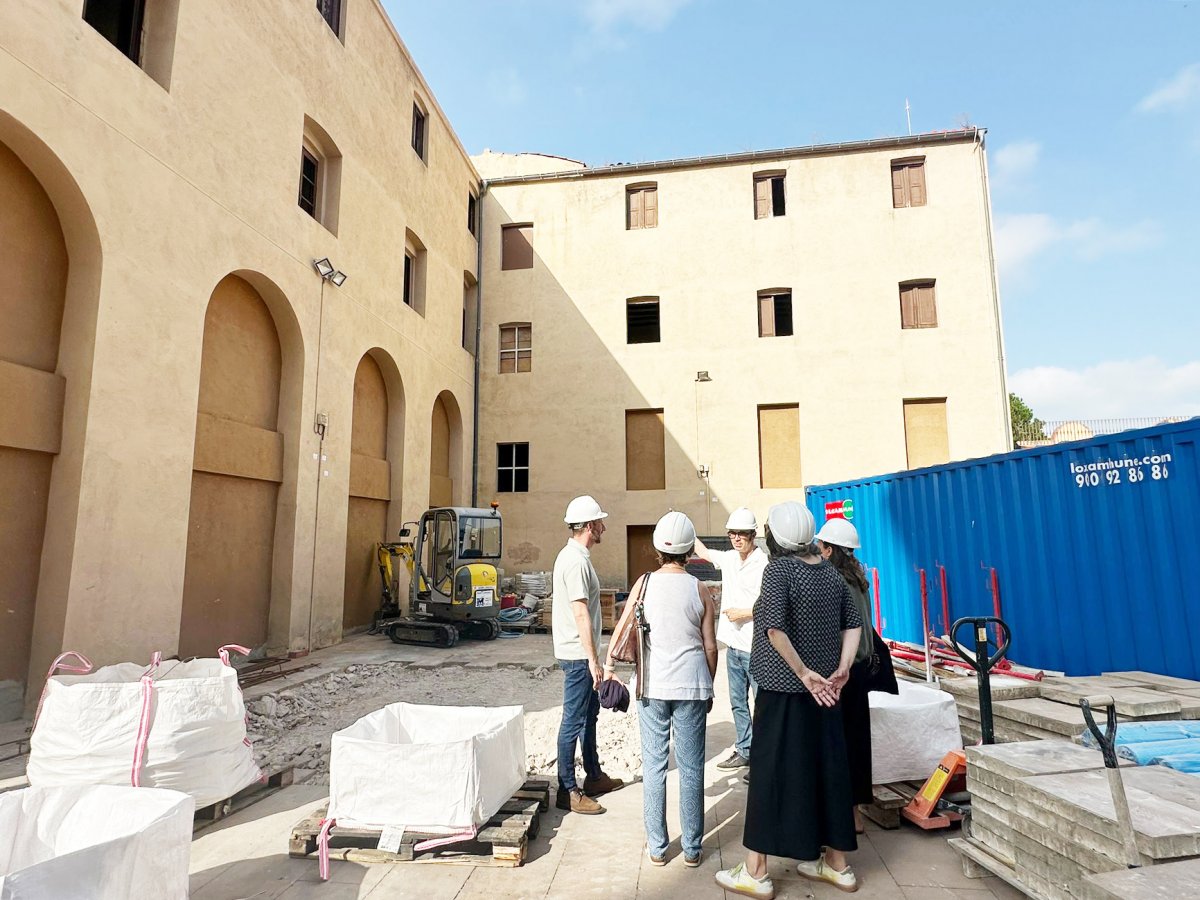 Visita a les obres de Can Rius la setmana passada